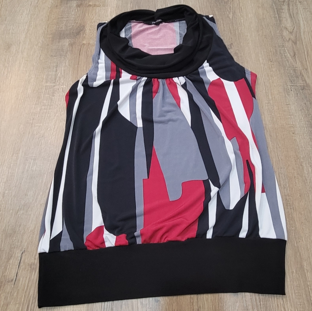 VINTAGE Y2K, Maurices Cowl Neck Loose Body Tank, Color Block, Small